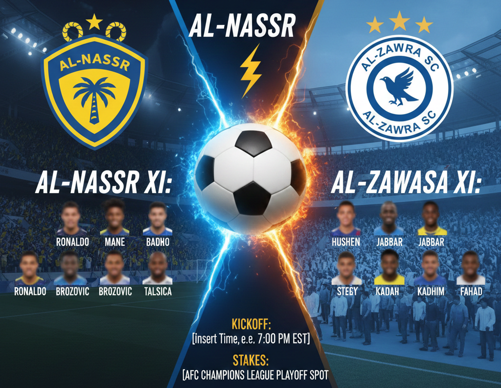 Al-Nassr vs Al-Zawraa: Clash, Lineups, Kickoff Time & Stakes